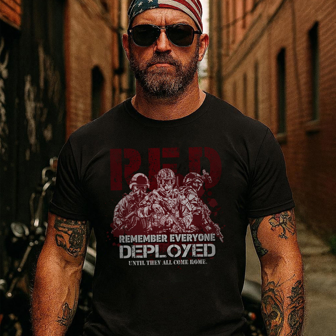 Red Friday Remember Everyone Deployed Until They All Come Home US Military Support T-Shirt