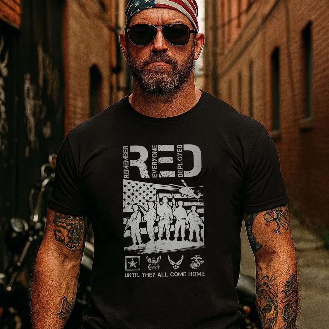 Red Friday Remember Everyone Deployed Until They All Come Home Proud Veteran Support T-Shirt