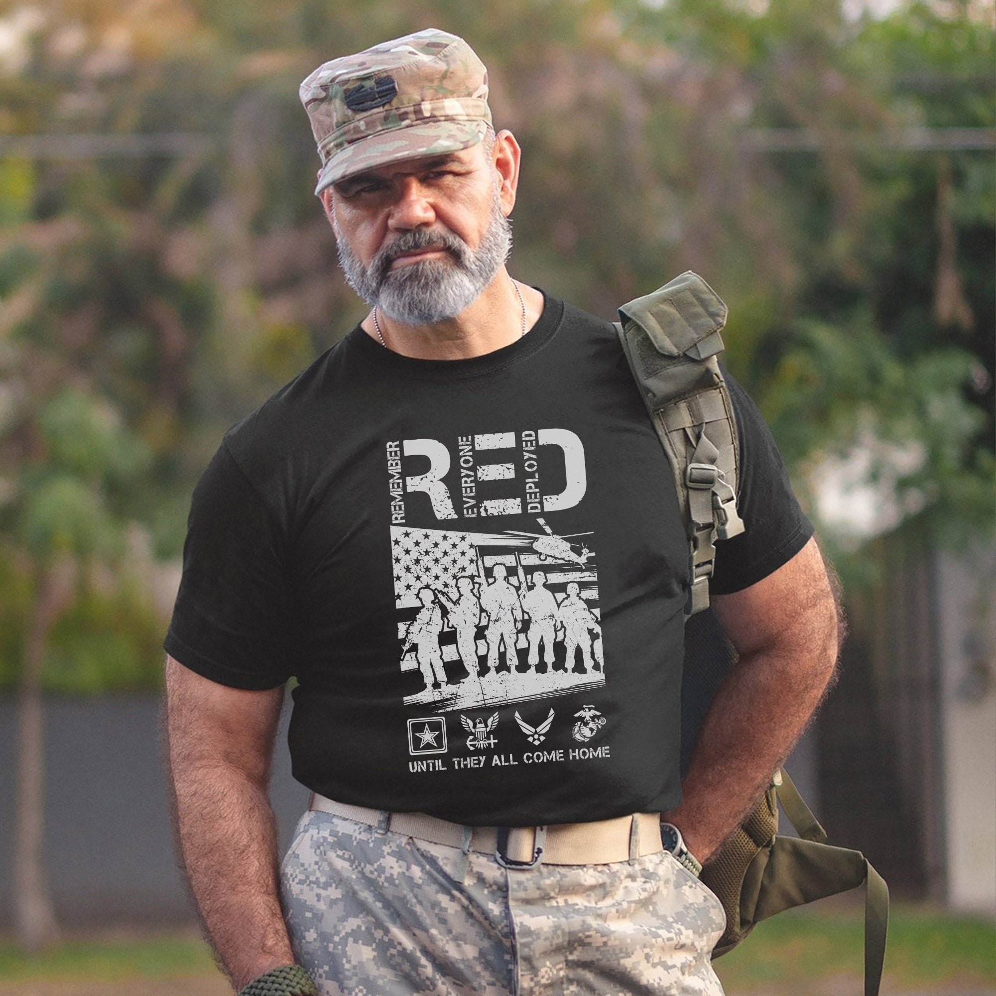 Red Friday Remember Everyone Deployed Until They All Come Home Proud Veteran Support T-Shirt
