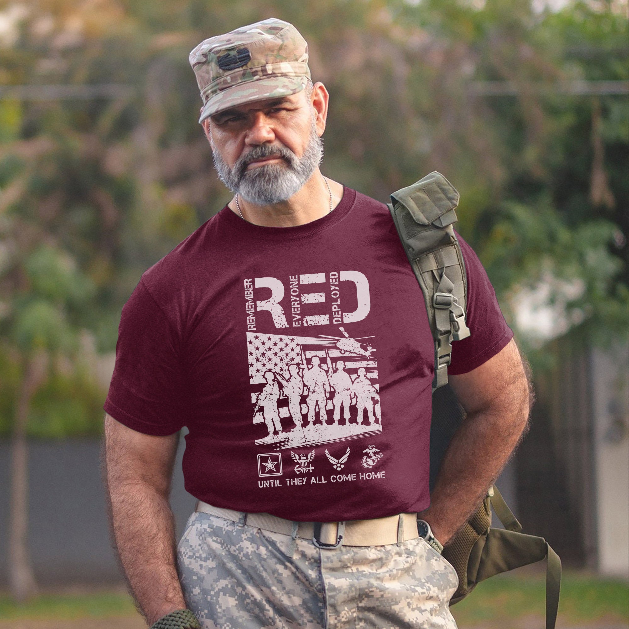 Red Friday Remember Everyone Deployed Until They All Come Home Proud Veteran Support T-Shirt