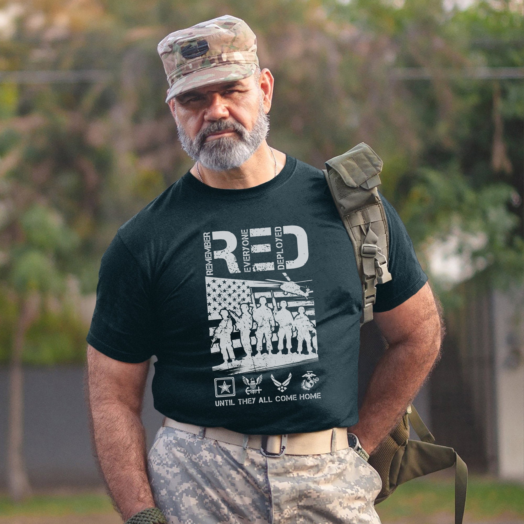 Red Friday Remember Everyone Deployed Until They All Come Home Proud Veteran Support T-Shirt