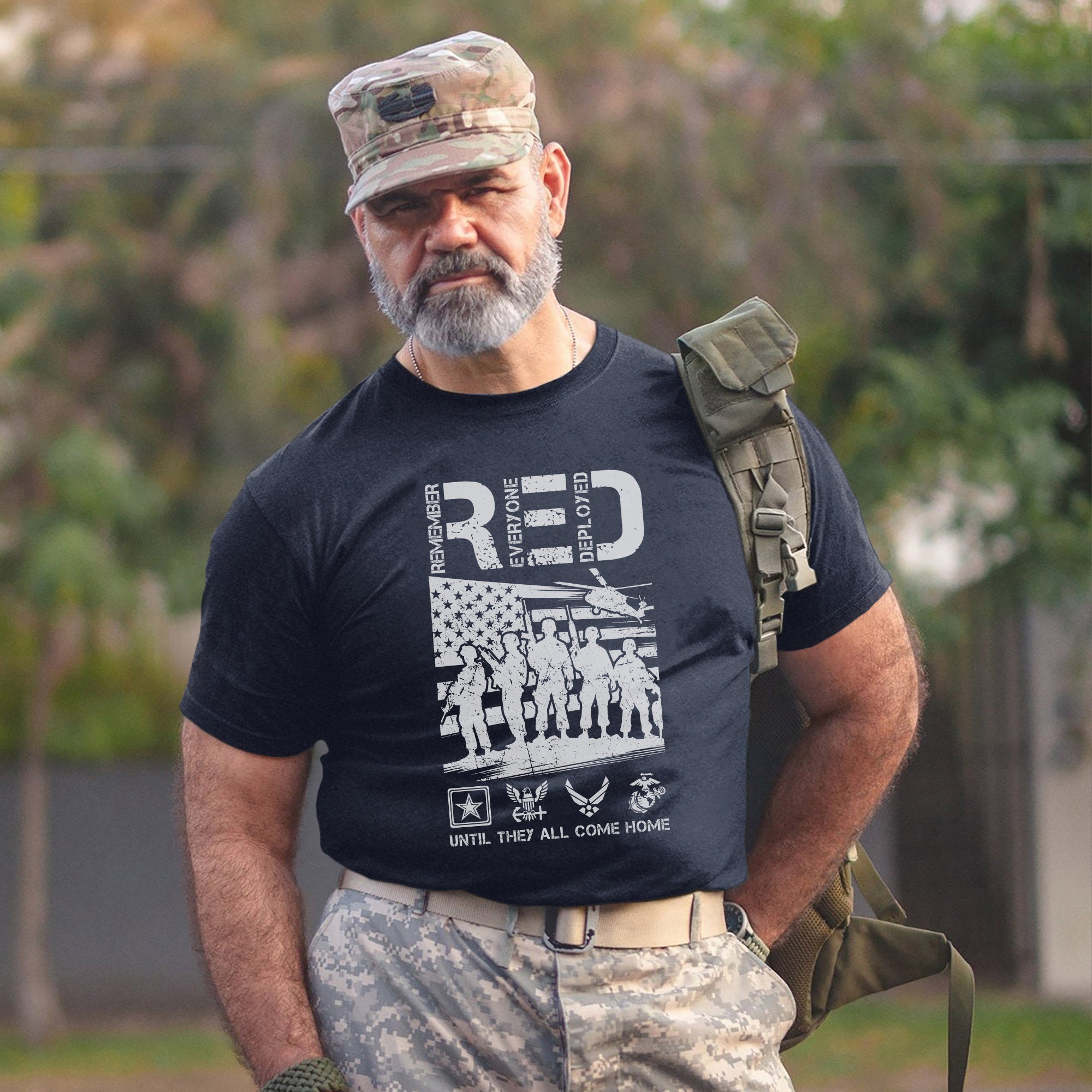 Red Friday Remember Everyone Deployed Until They All Come Home Proud Veteran Support T-Shirt