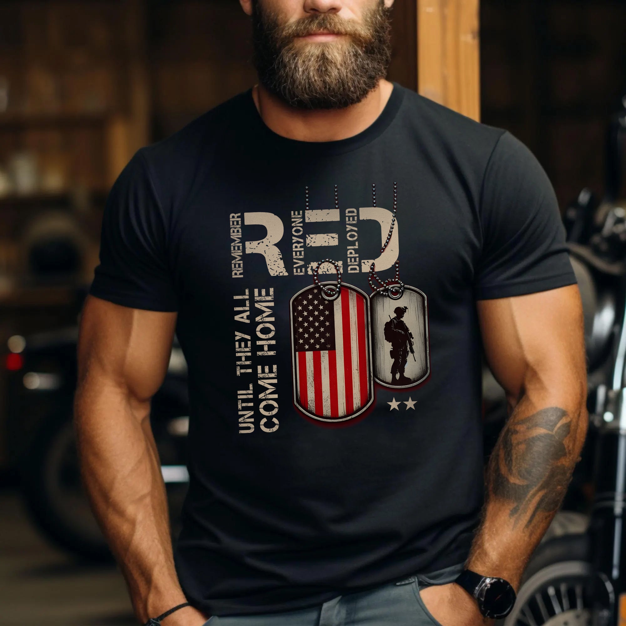 Red Friday Remember Everyone Deployed Until They All Come Home US Military Veteran T-Shirt