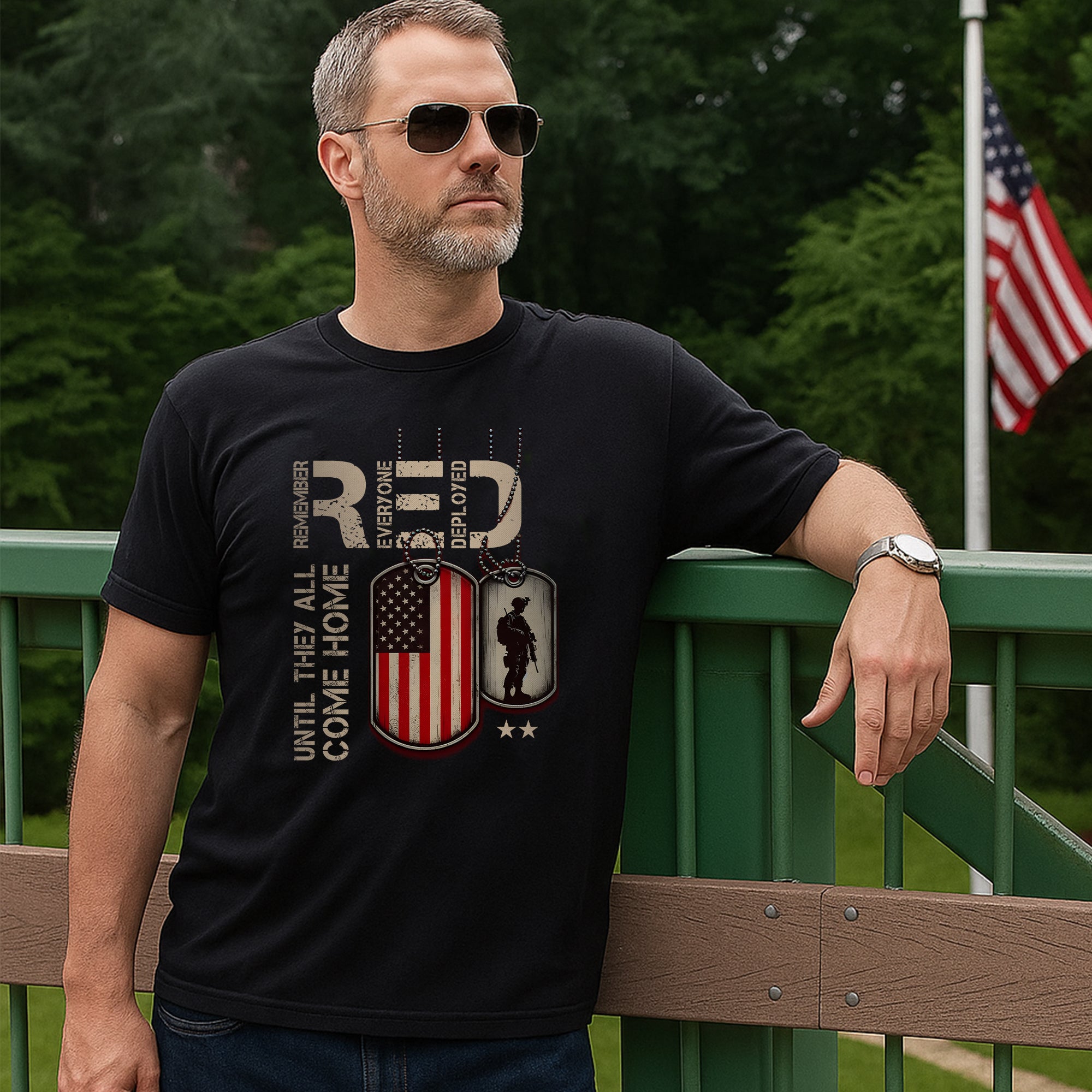 Red Friday Remember Everyone Deployed Until They All Come Home US Military Veteran T-Shirt