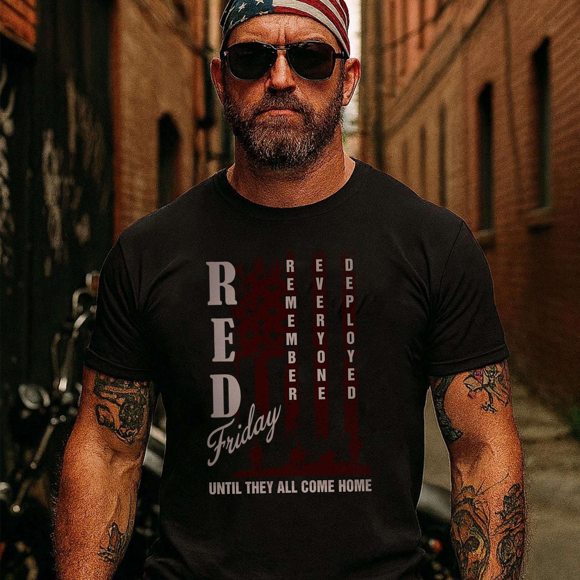 Red Friday Remember Everyone Deployed Until They All Come Home Military Veteran Pride T-Shirt