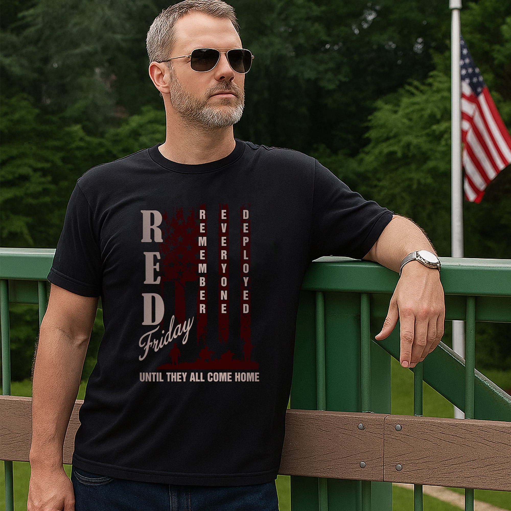 Red Friday Remember Everyone Deployed Until They All Come Home Military Veteran Pride T-Shirt