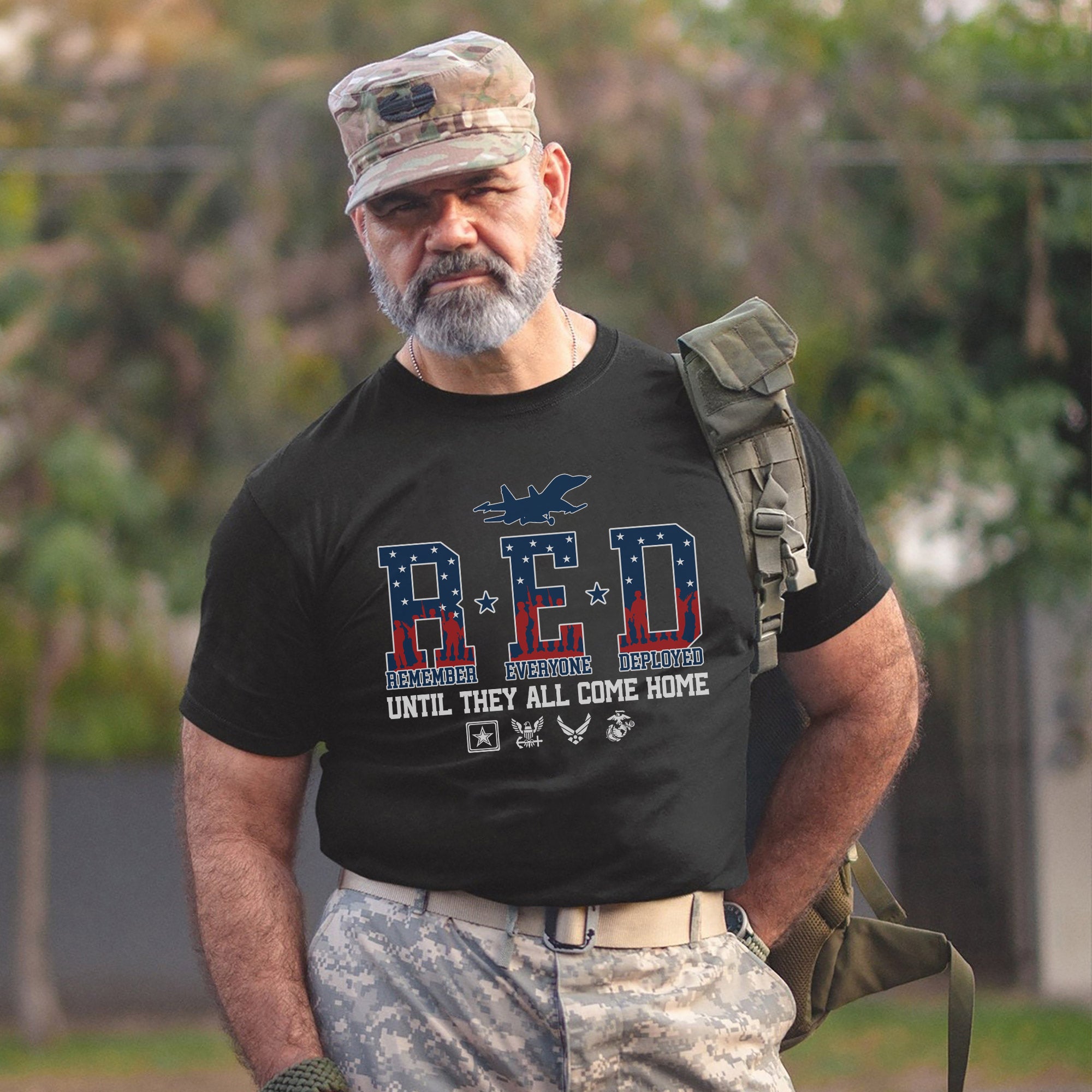 Red Friday Remember Everyone Deployed Until They All Come Home US Veteran Support T-Shirt