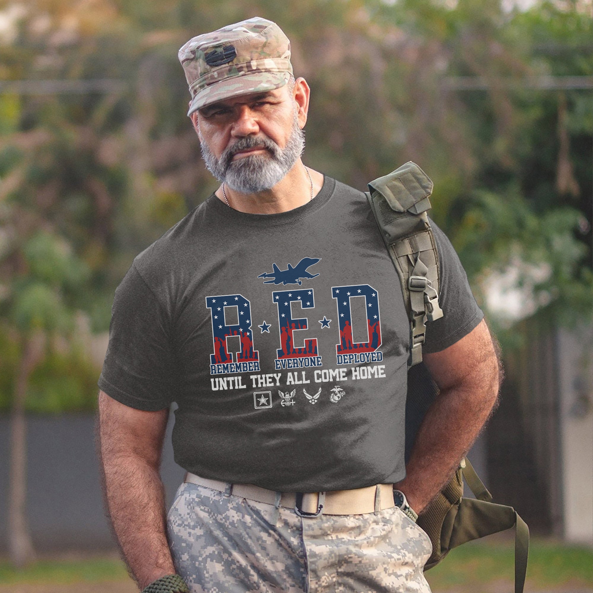 Red Friday Remember Everyone Deployed Until They All Come Home US Veteran Support T-Shirt