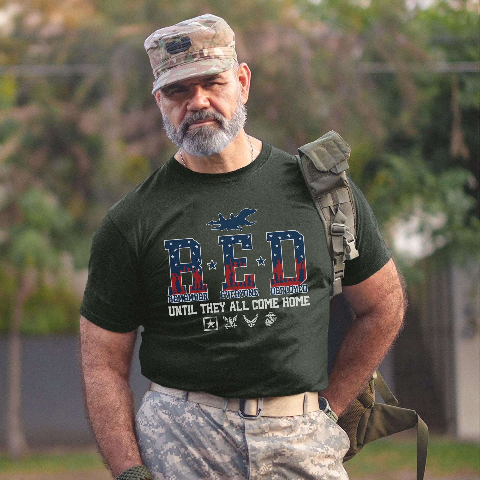 Red Friday Remember Everyone Deployed Until They All Come Home US Veteran Support T-Shirt