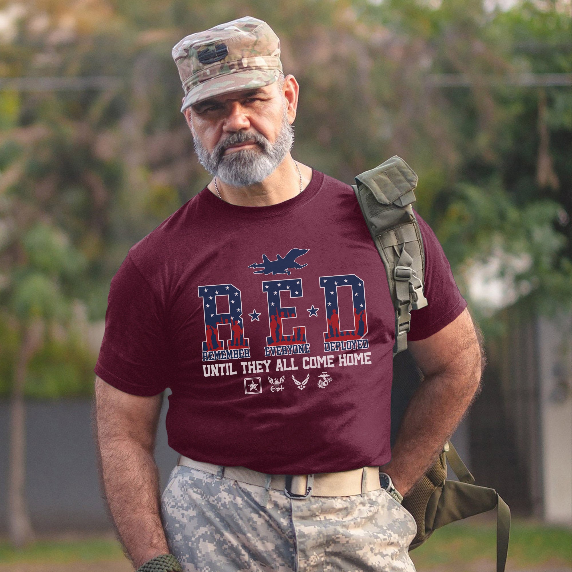 Red Friday Remember Everyone Deployed Until They All Come Home US Veteran Support T-Shirt