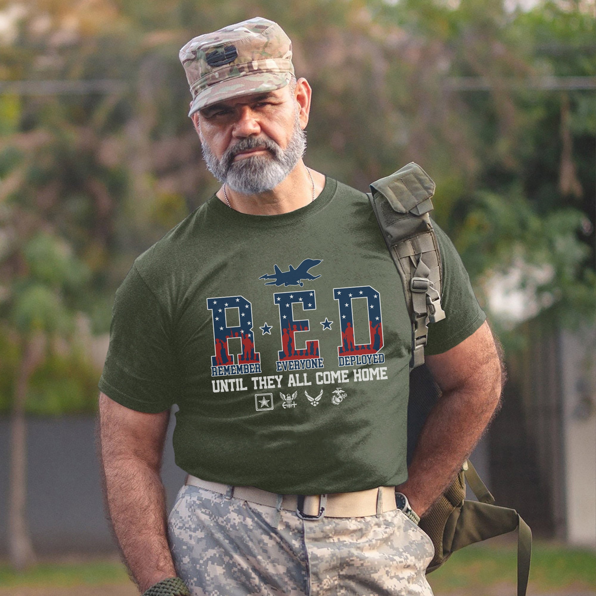 Red Friday Remember Everyone Deployed Until They All Come Home US Veteran Support T-Shirt
