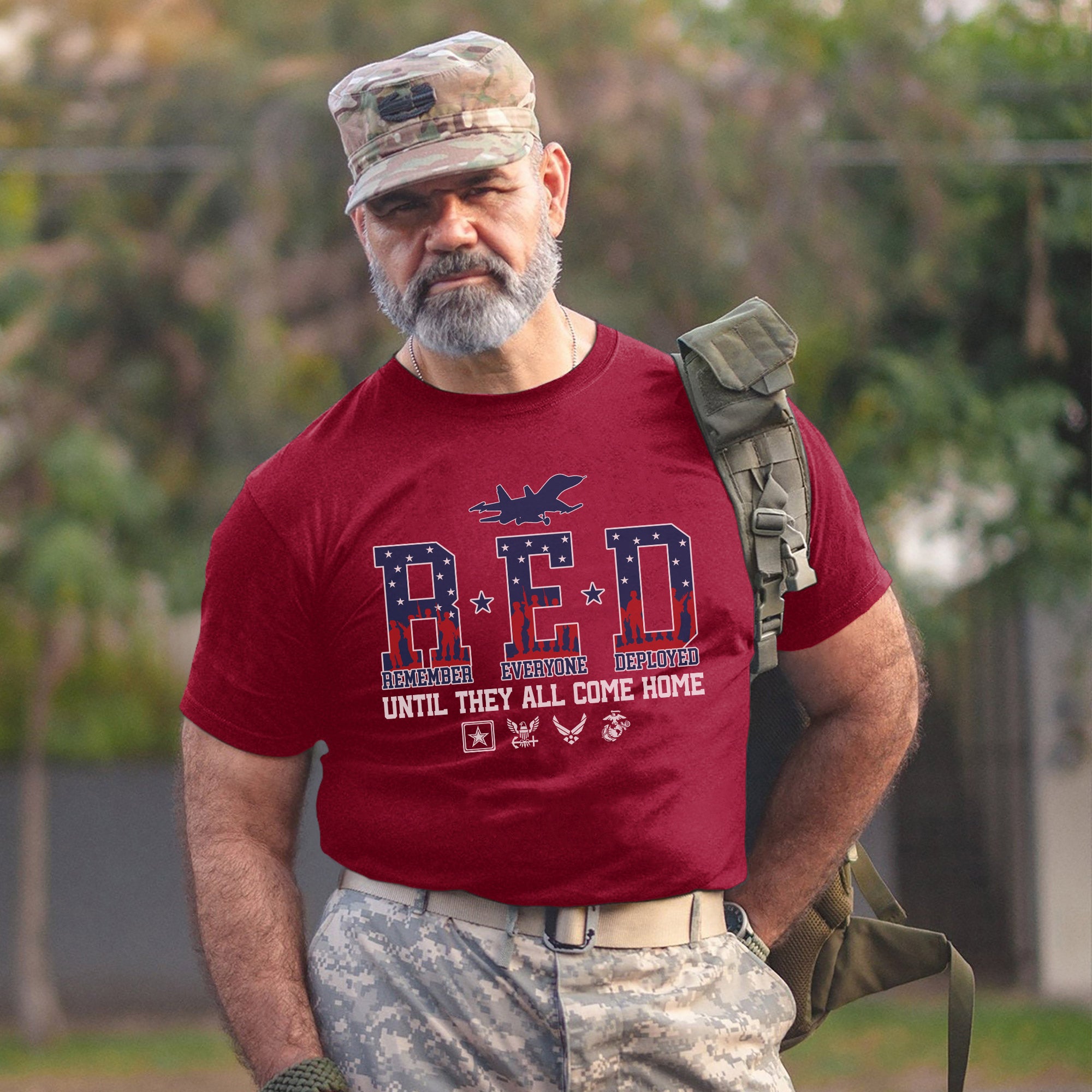 Red Friday Remember Everyone Deployed Until They All Come Home US Veteran Support T-Shirt