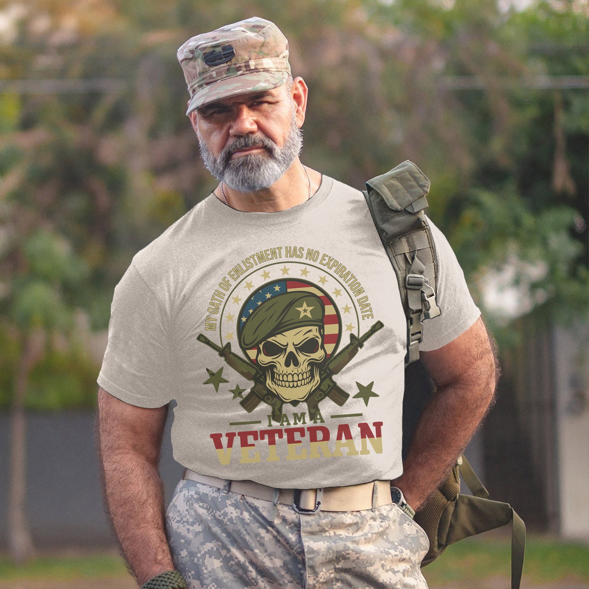 My Oath of Enlistment Has No Expiration Date Unyielding Veteran Commitment and Patriotism T-Shirt