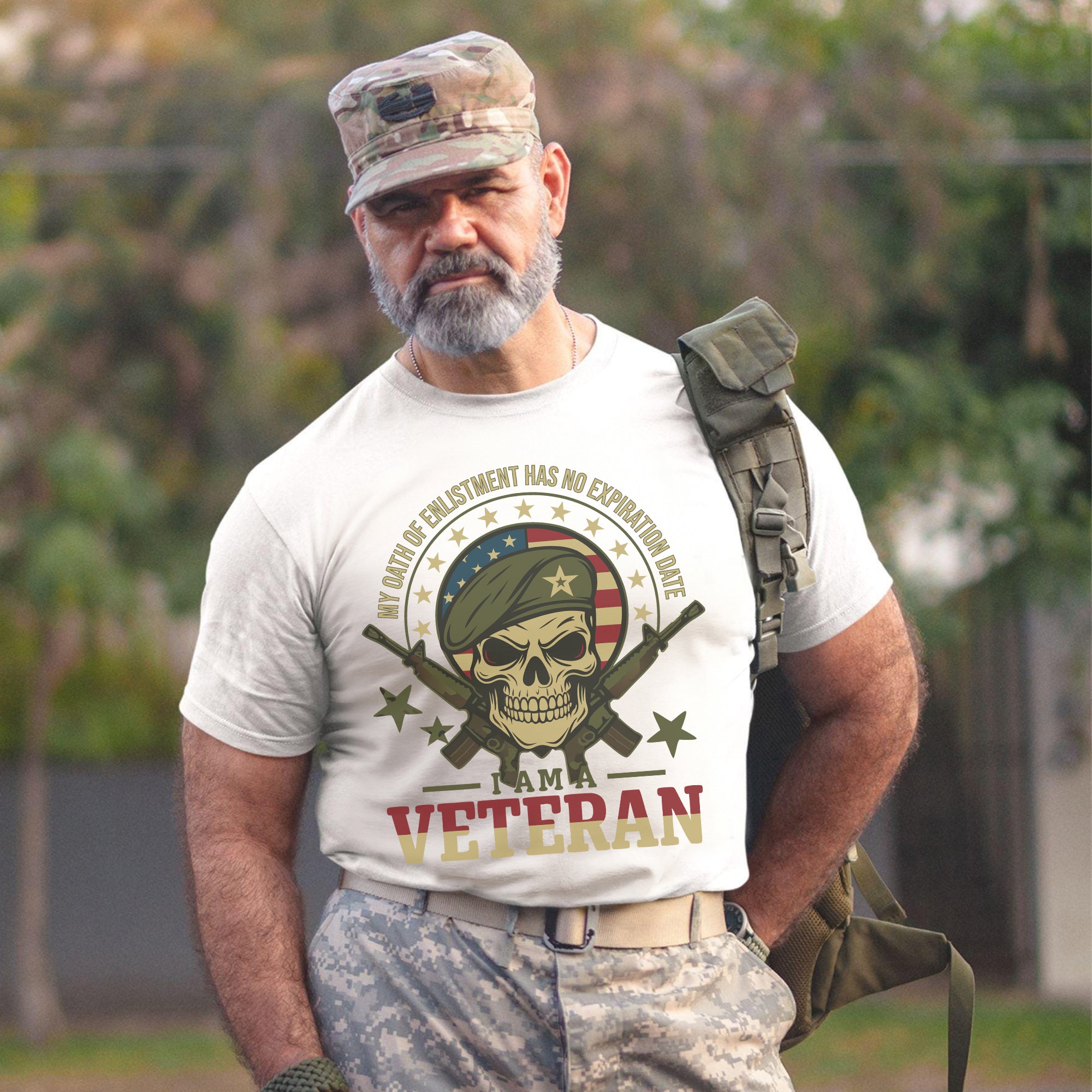 My Oath of Enlistment Has No Expiration Date Unyielding Veteran Commitment and Patriotism T-Shirt
