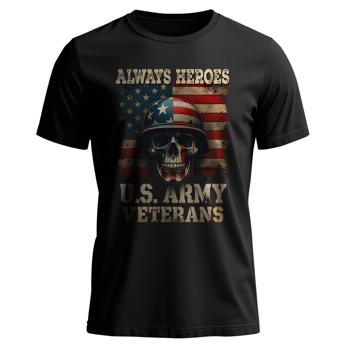 U.S. Veteran Always Heroes Patriotic T-Shirt Main image