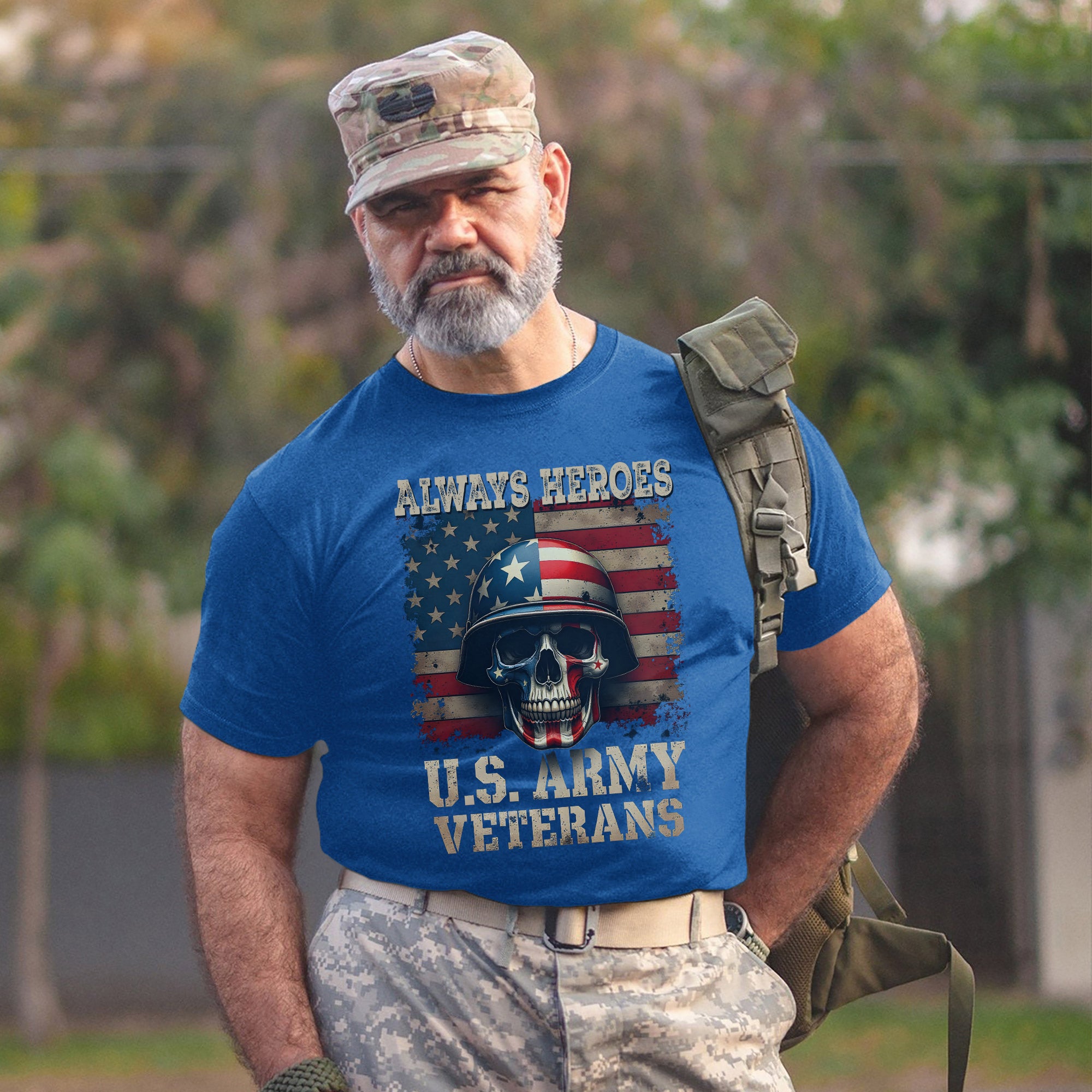U.S. Veteran Always Heroes Patriotic Tribute Design Honoring Courage Sacrifice and Legacy T-Shirt