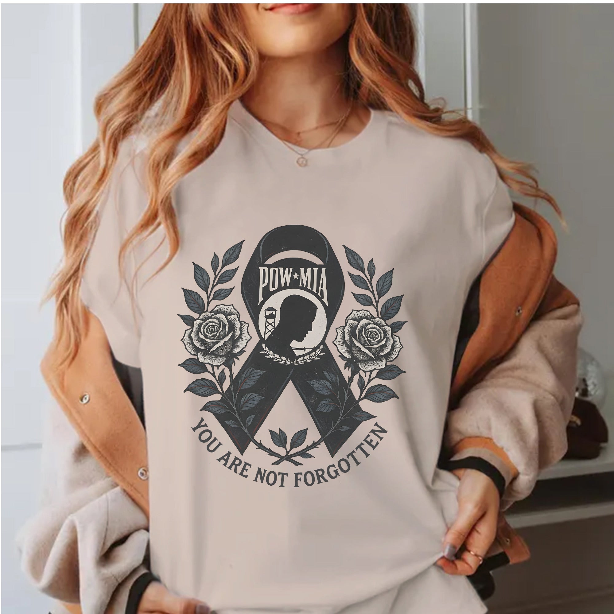 You Are Not Forgotten POW MIA Honoring US Military Veteran Service and Sacrifice T-Shirt