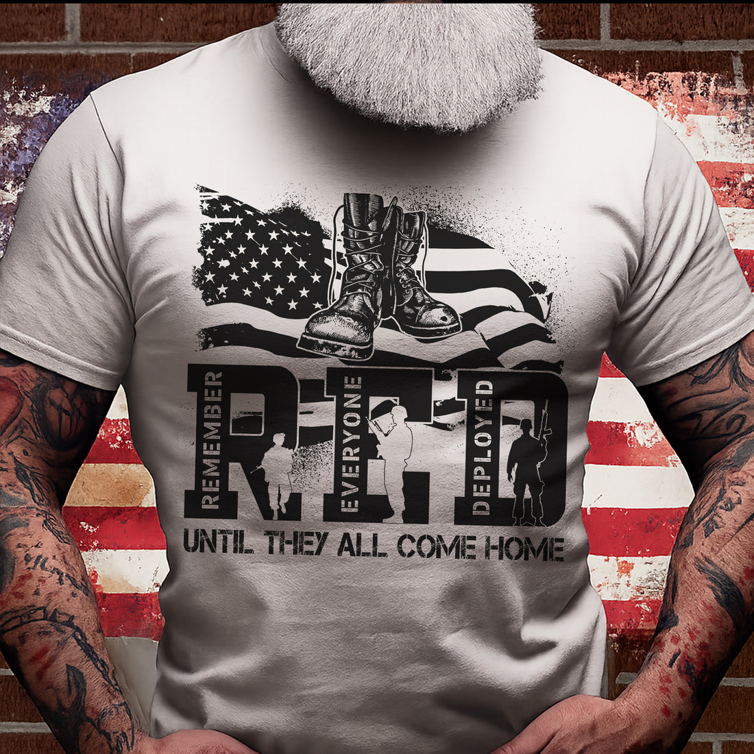Red Friday Remember Everyone Deployed Until They All Come Home US Military Veteran Support T-Shirt