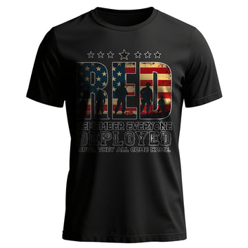 Red Friday Remember Our Heroes Deployed T-Shirt