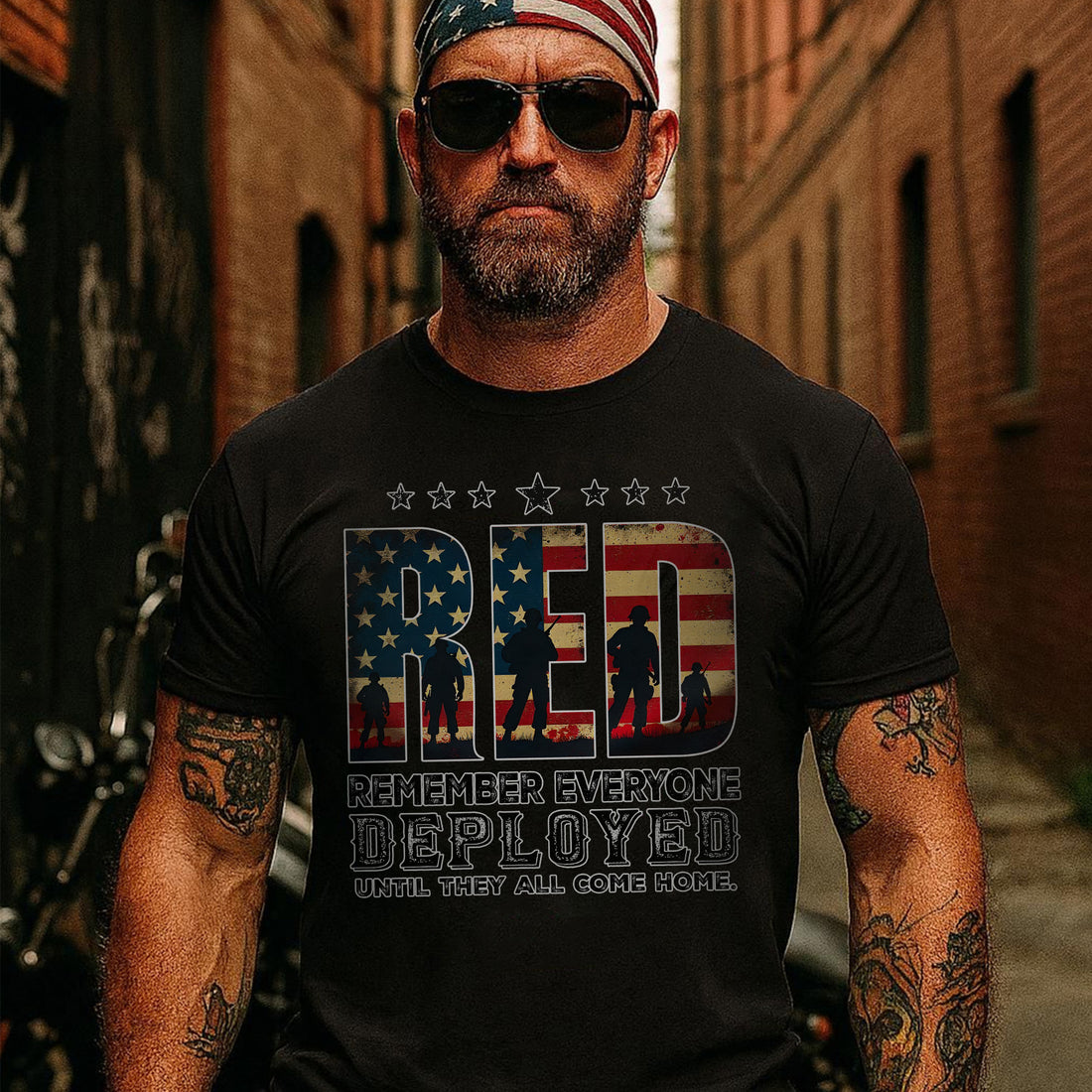 Red Friday Remember Everyone Deployed Until They All Come Home Proud US Military Veteran T-Shirt