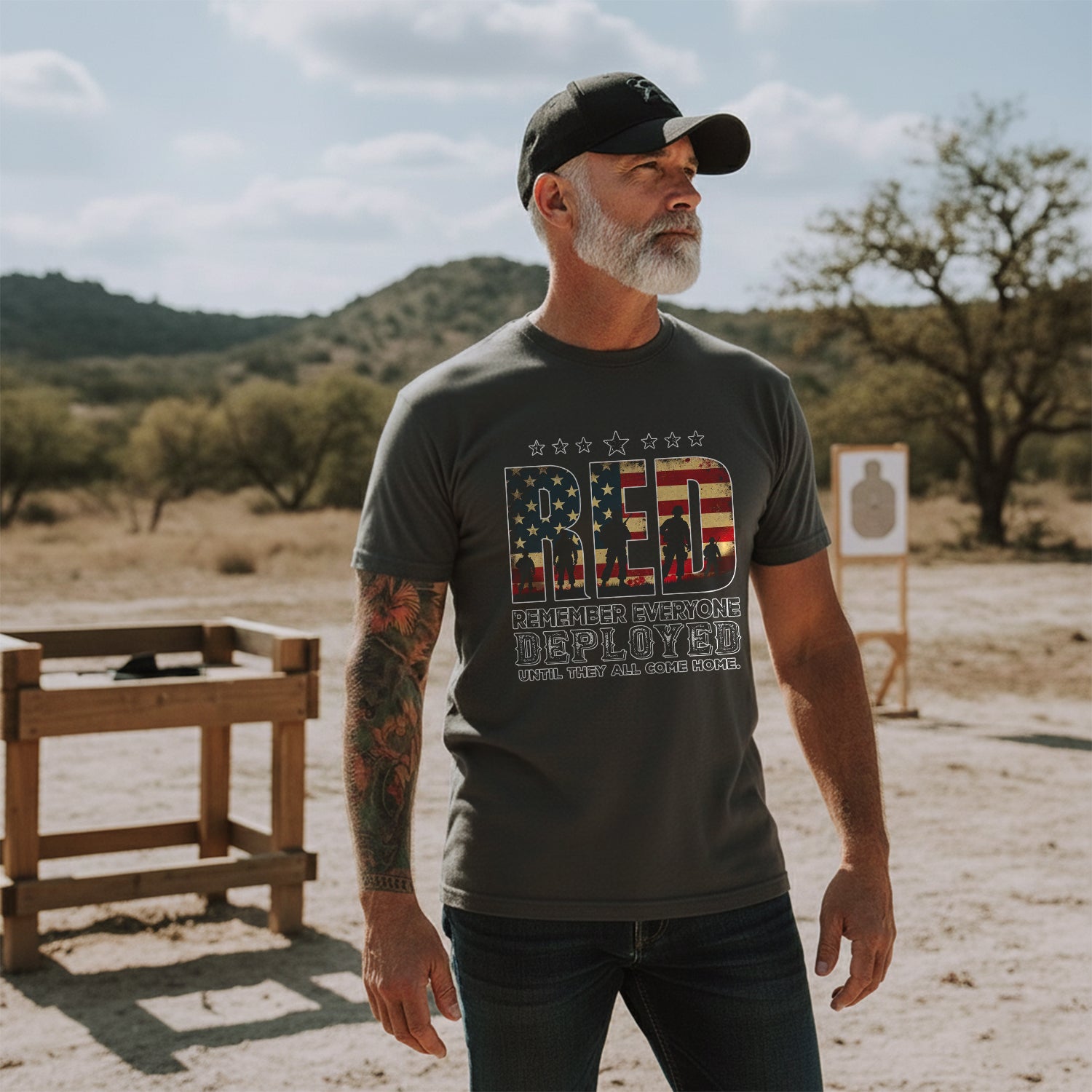 Red Friday Remember Our Heroes Deployed T-Shirt