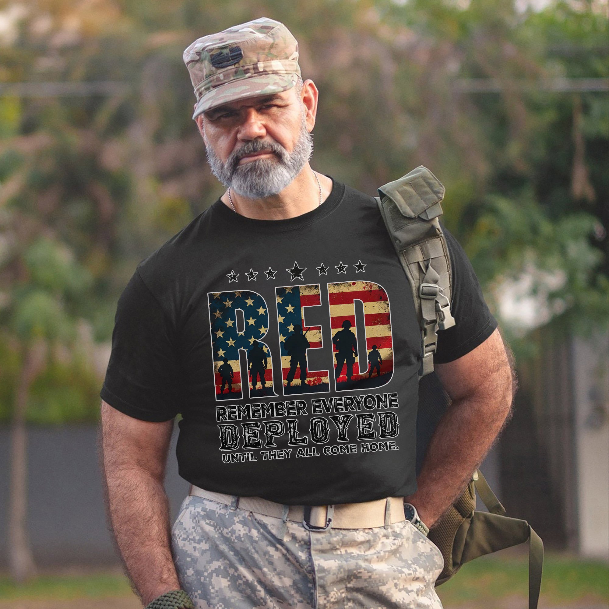 Red Friday Remember Everyone Deployed Until They All Come Home Proud US Military Veteran T-Shirt