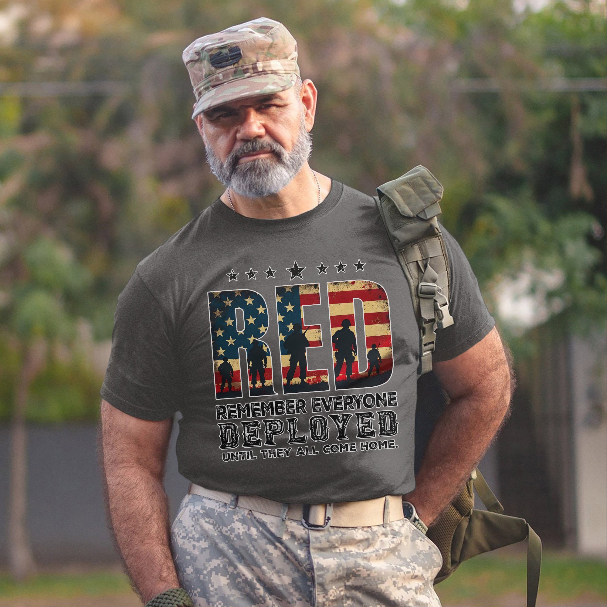 Red Friday Remember Everyone Deployed Until They All Come Home Proud US Military Veteran T-Shirt