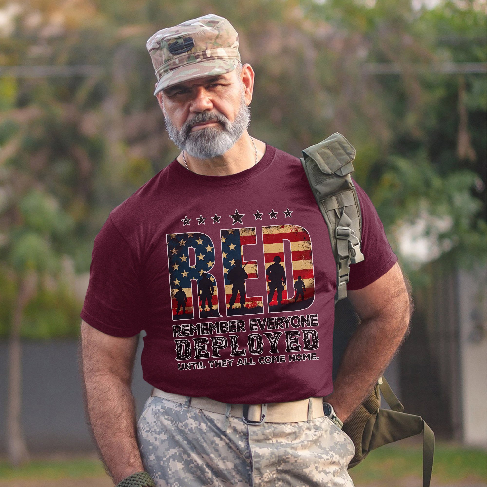 Red Friday Remember Everyone Deployed Until They All Come Home Proud US Military Veteran T-Shirt