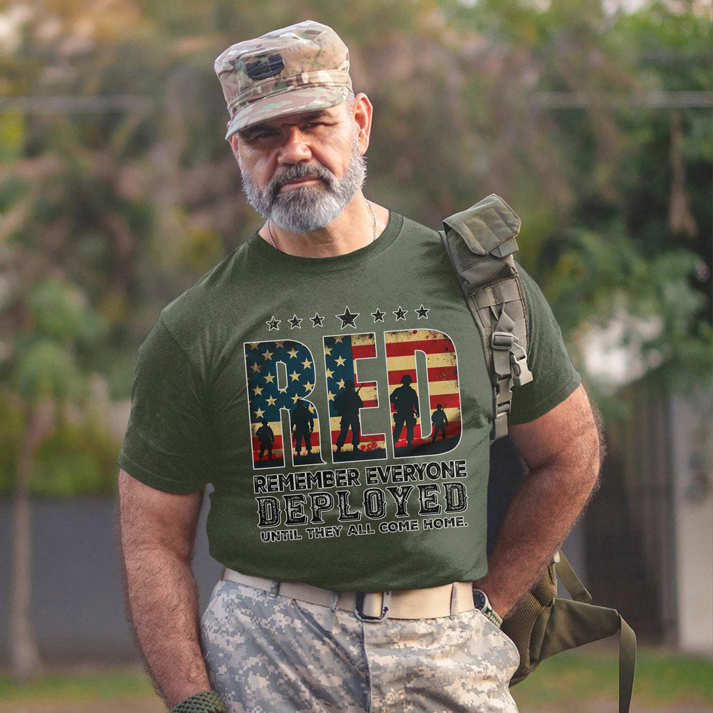 Red Friday Remember Everyone Deployed Until They All Come Home T-Shirt