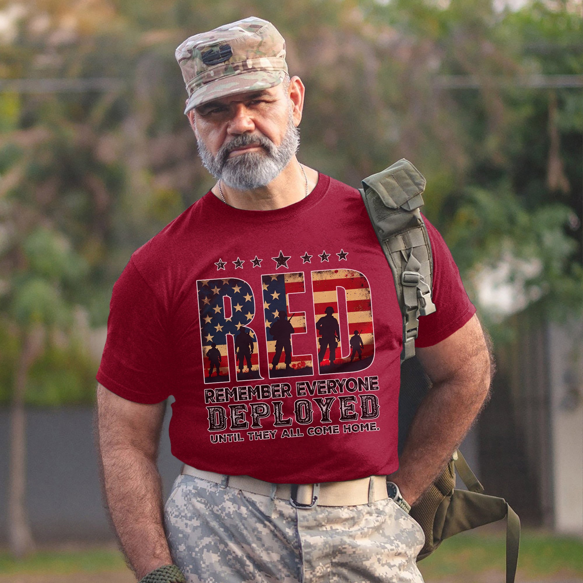 Red Friday Remember Everyone Deployed Until They All Come Home Proud US Military Veteran T-Shirt