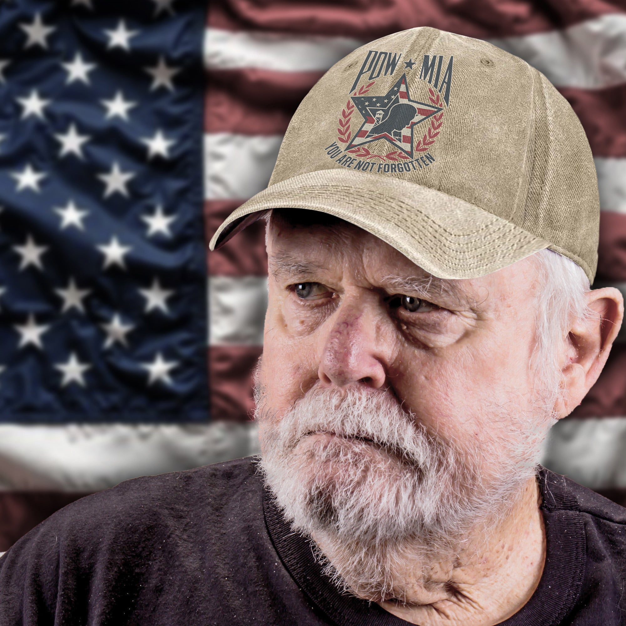 You Are Not Forgotten POW MIA Honoring US Military Veteran Service and Sacrifice Baseball Cap