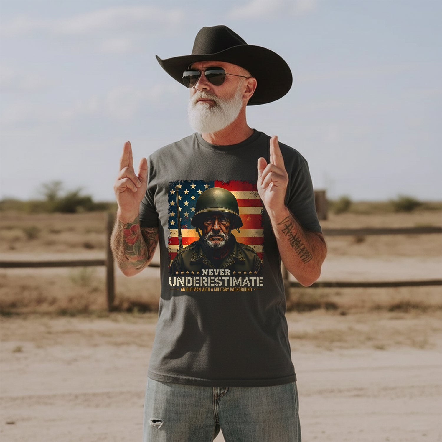 Never Underestimate an Old Man with a T-Shirt