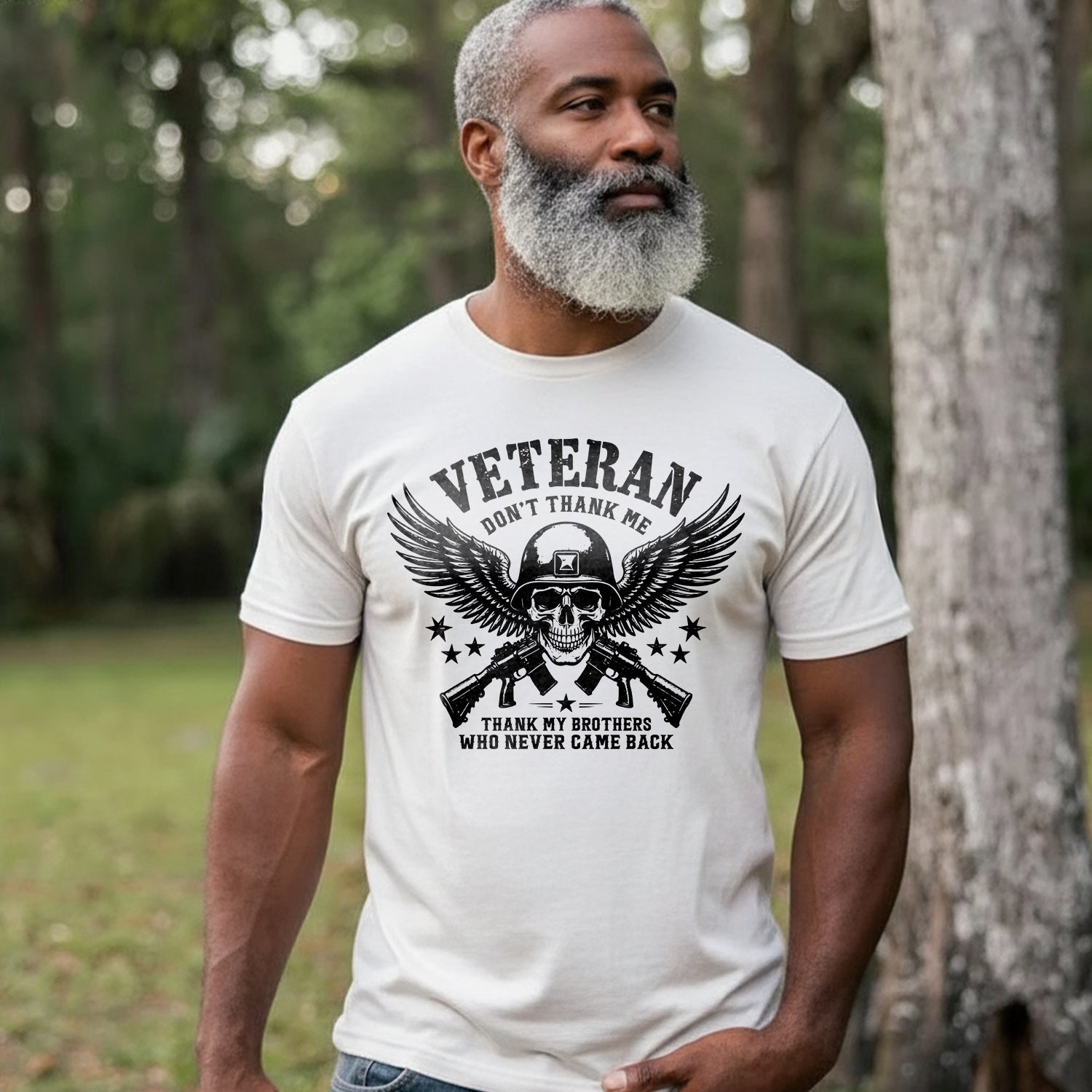 Veteran Don’t Thank Me Thank My Brothers Who Never Came Back Honoring the Fallen Heroes T-Shirt Secondary image