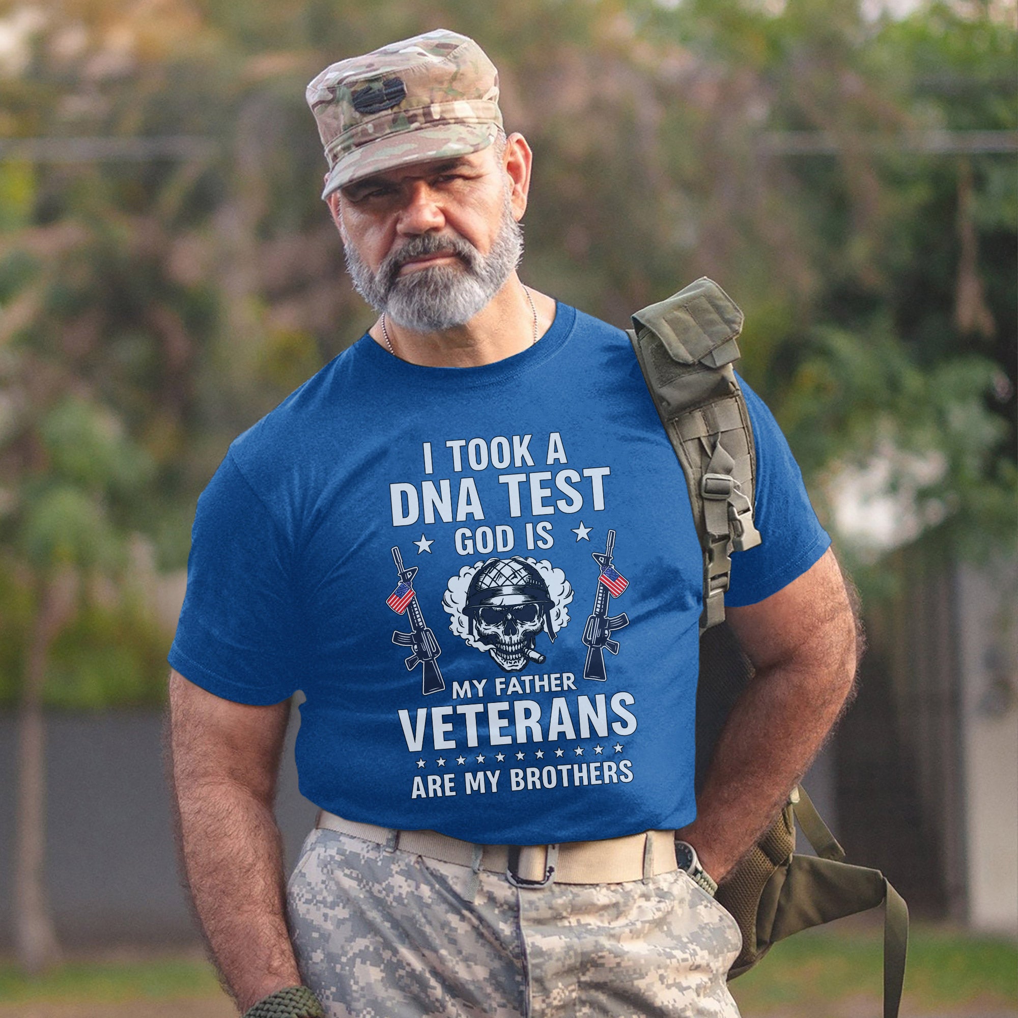 I Took a DNA Test God Is My Father Veterans Are My Brothers Faith Family and Patriotism T-Shirt