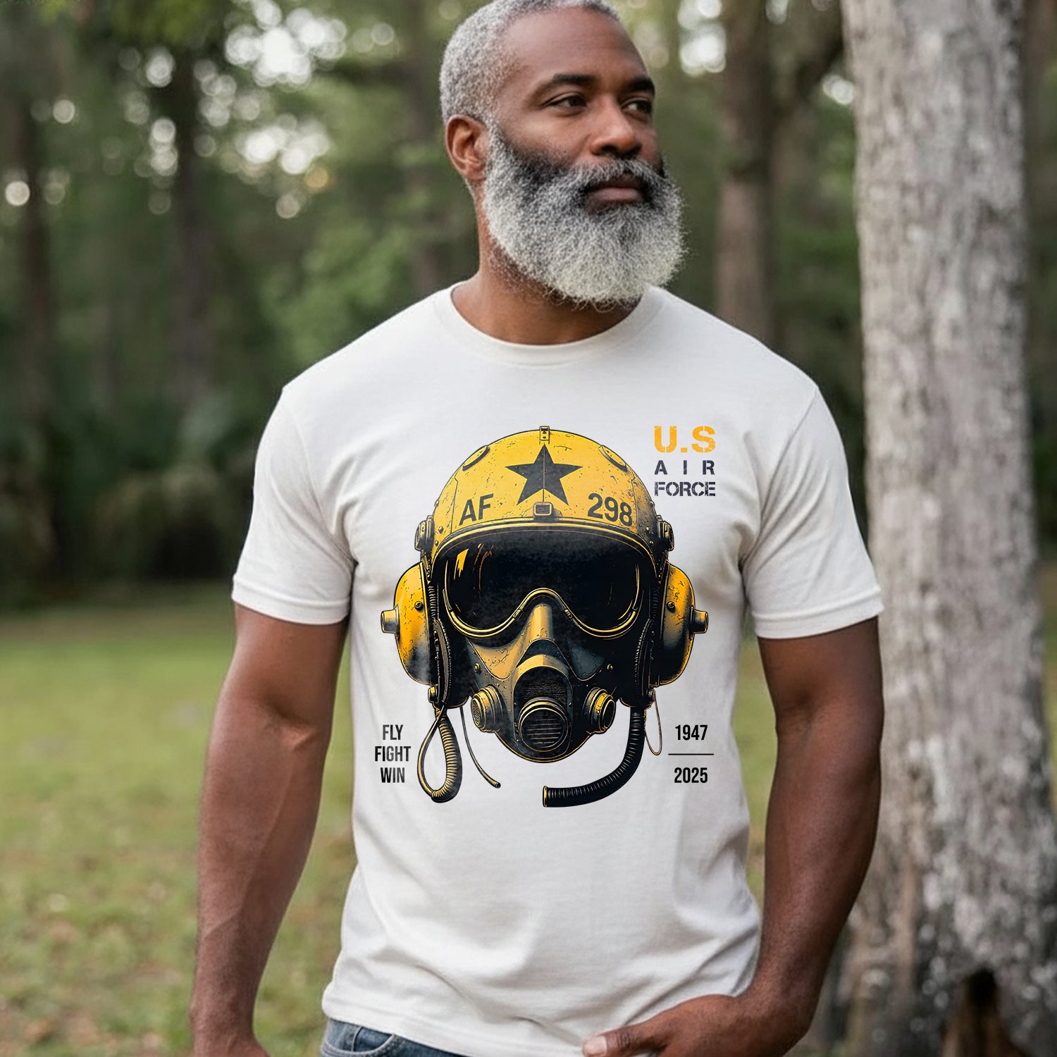 U.S. Air Force Fly Fight Win Bold Tribute to Power Precision and Relentless Military Spirit T-Shirt Secondary image