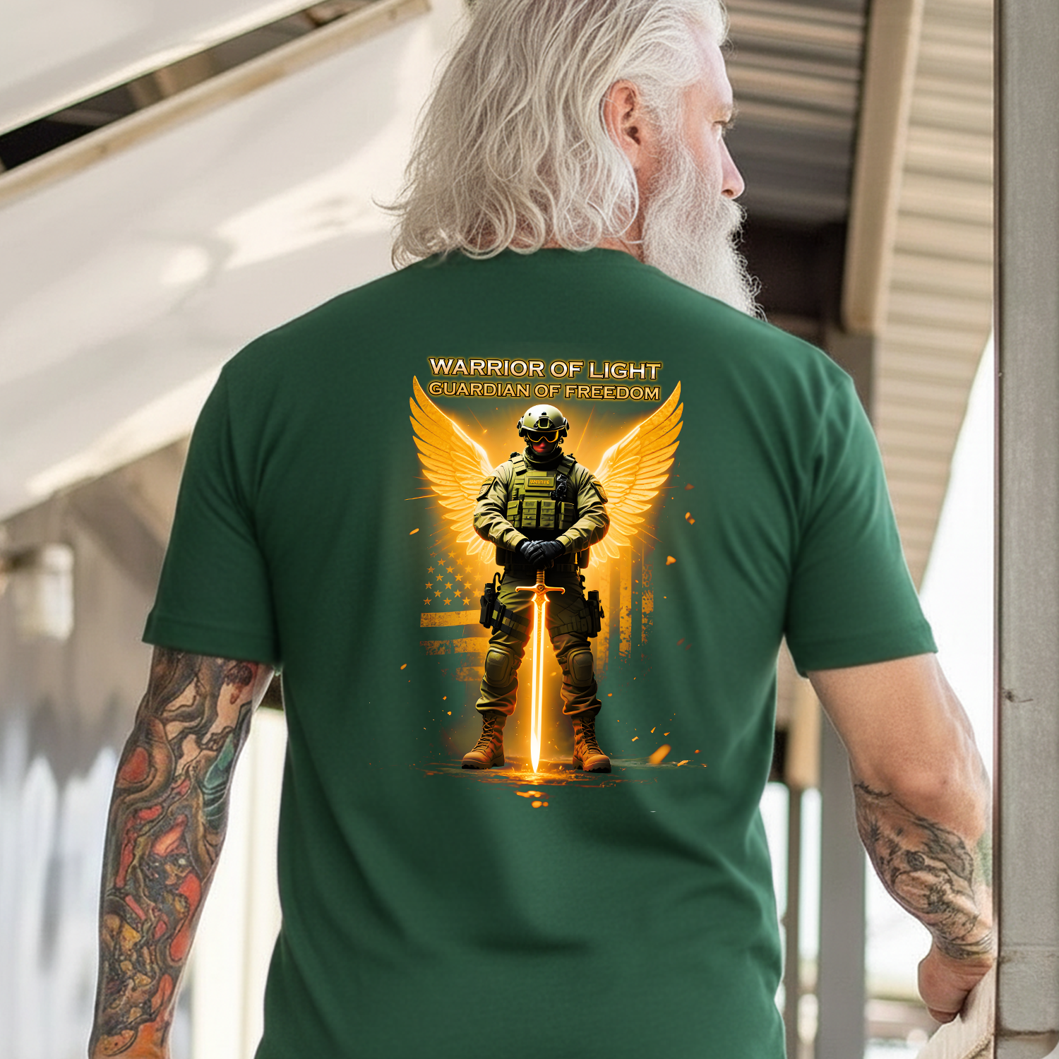 Warrior of Light Guardian of Freedom Proud T-Shirt