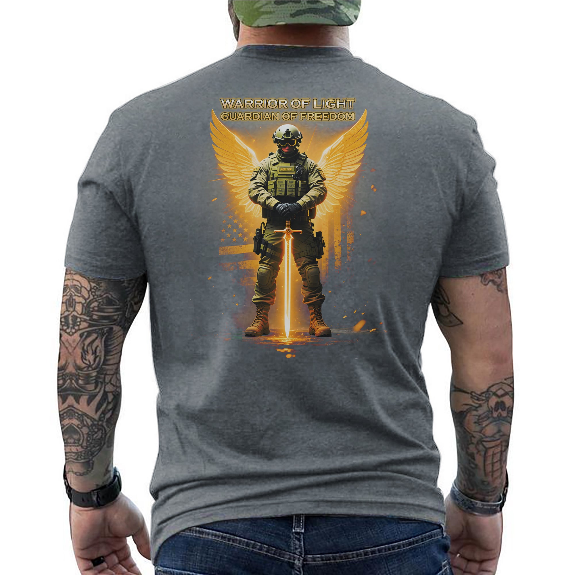 Warrior of Light Guardian of Freedom Proud T-Shirt