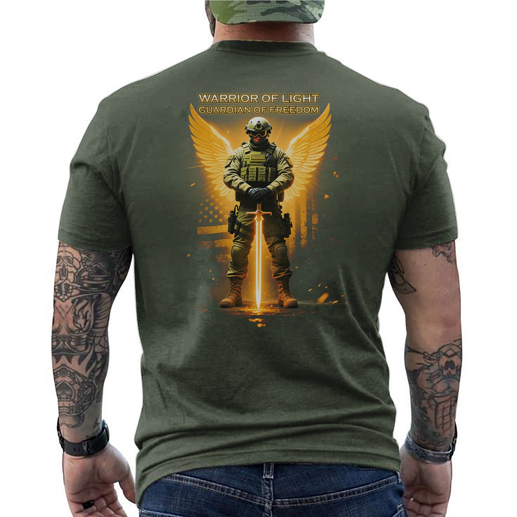 Warrior of Light Guardian of Freedom Proud T-Shirt