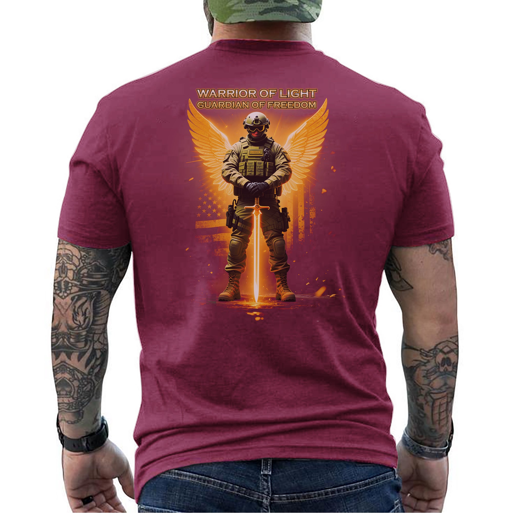 Warrior of Light Guardian of Freedom Proud T-Shirt