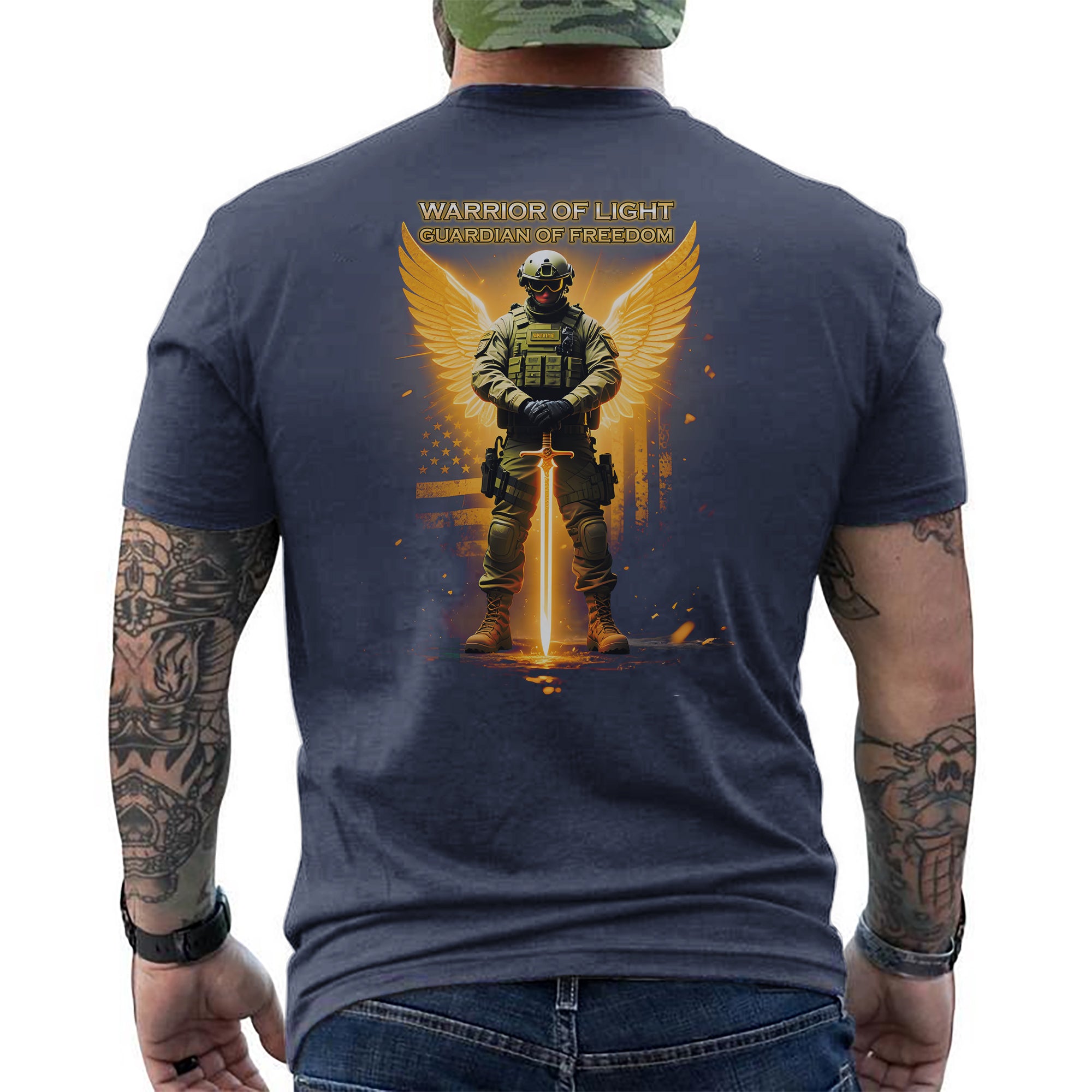 Warrior of Light Guardian of Freedom Proud T-Shirt