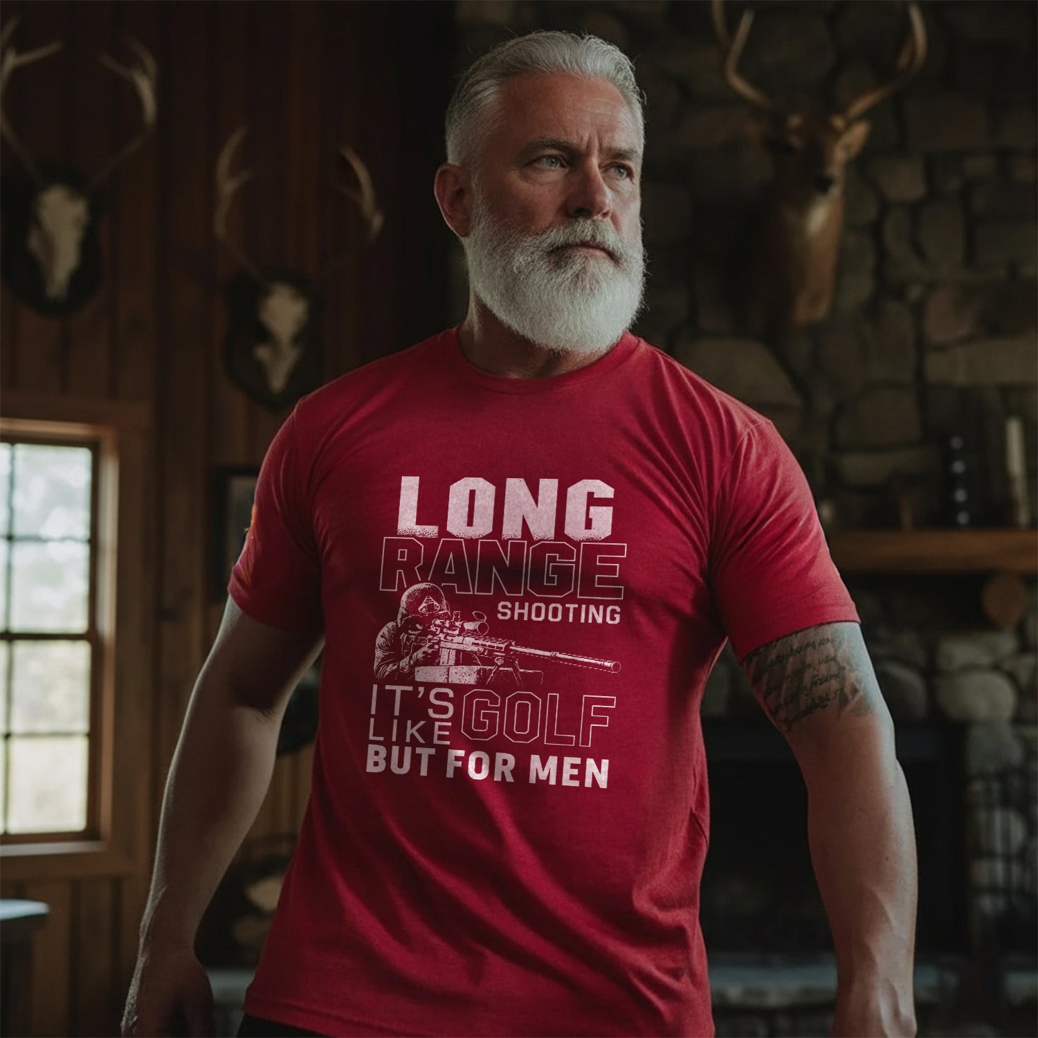 Long Range Shooting It's Like Golf but for Men T-Shirt Secondary image