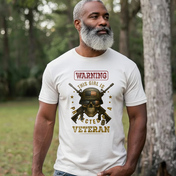 Warning This Girl Is Protected by a Veteran T-Shirt