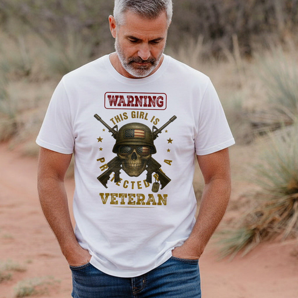 Warning This Girl Is Protected by a Veteran T-Shirt