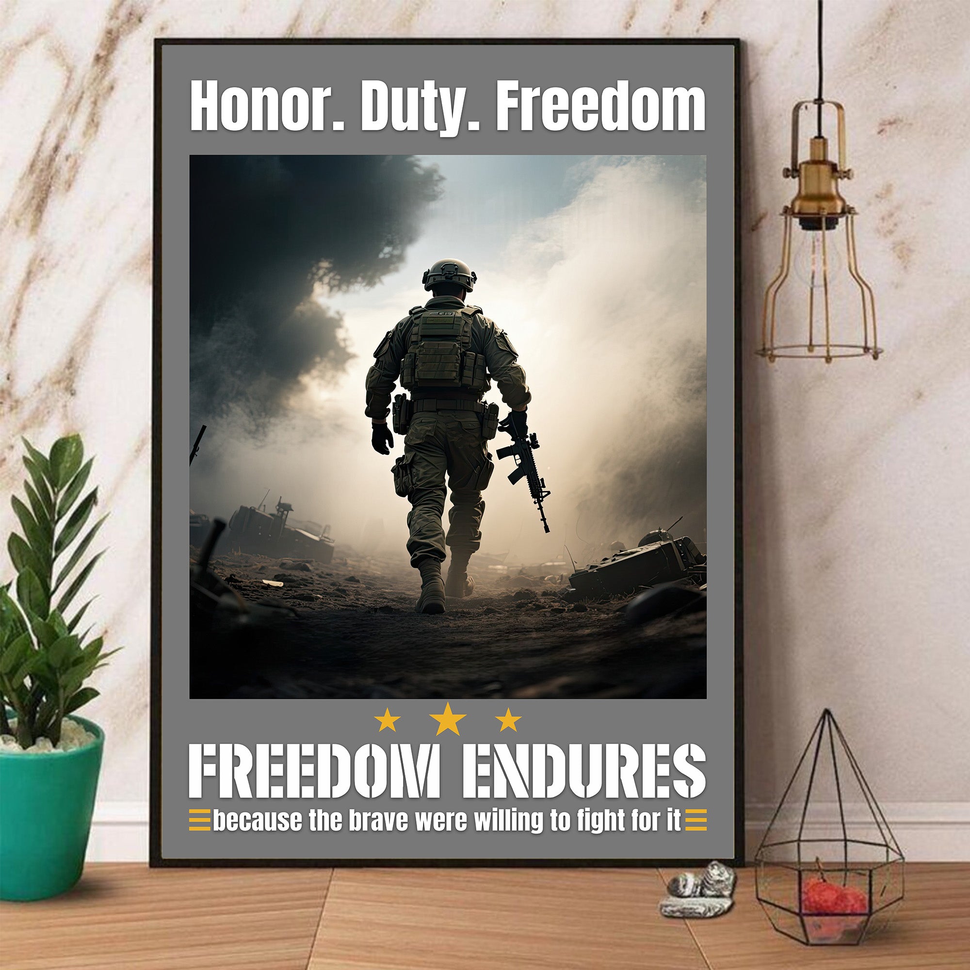 Proud US Military Veteran Service Poster