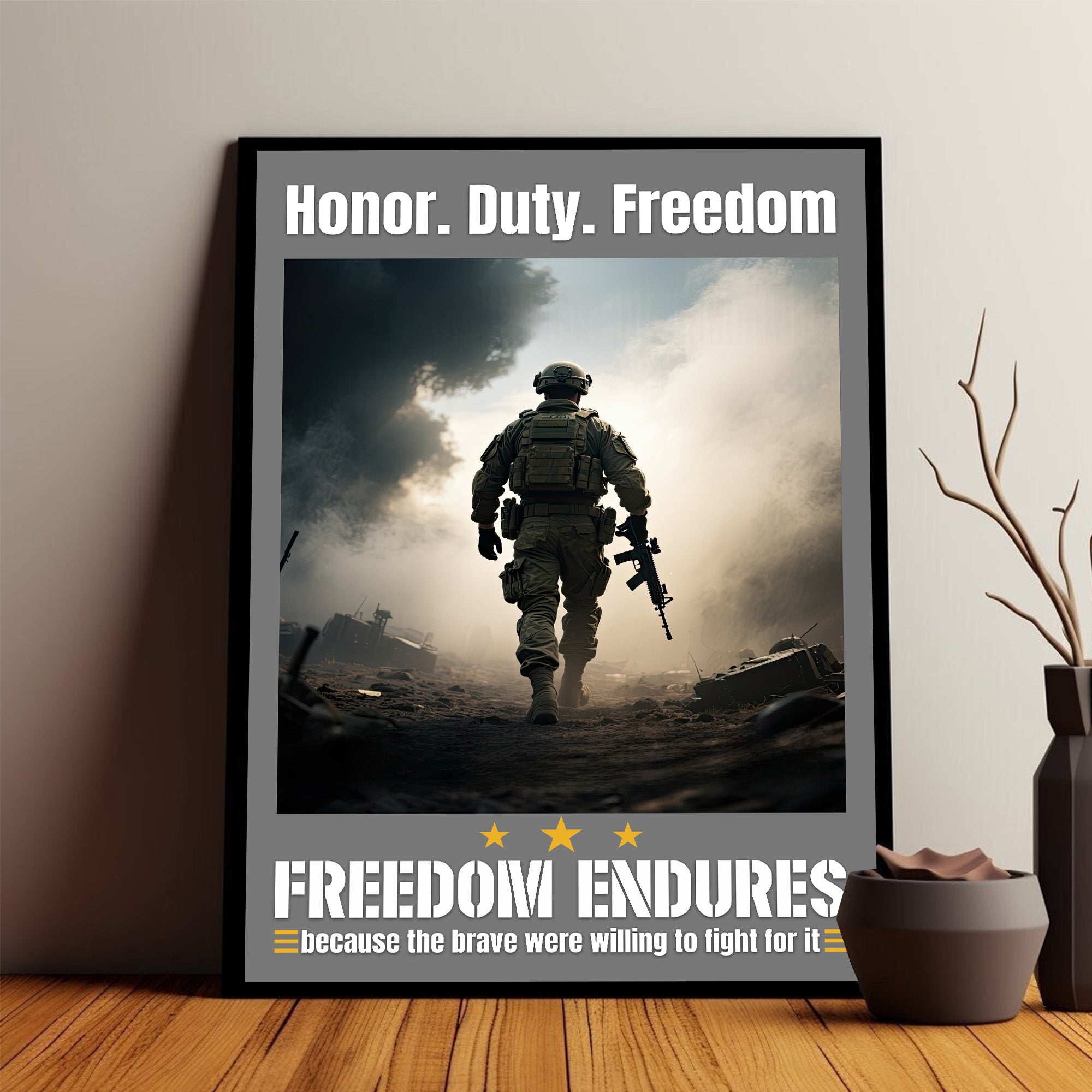 Proud US Military Veteran Service Poster