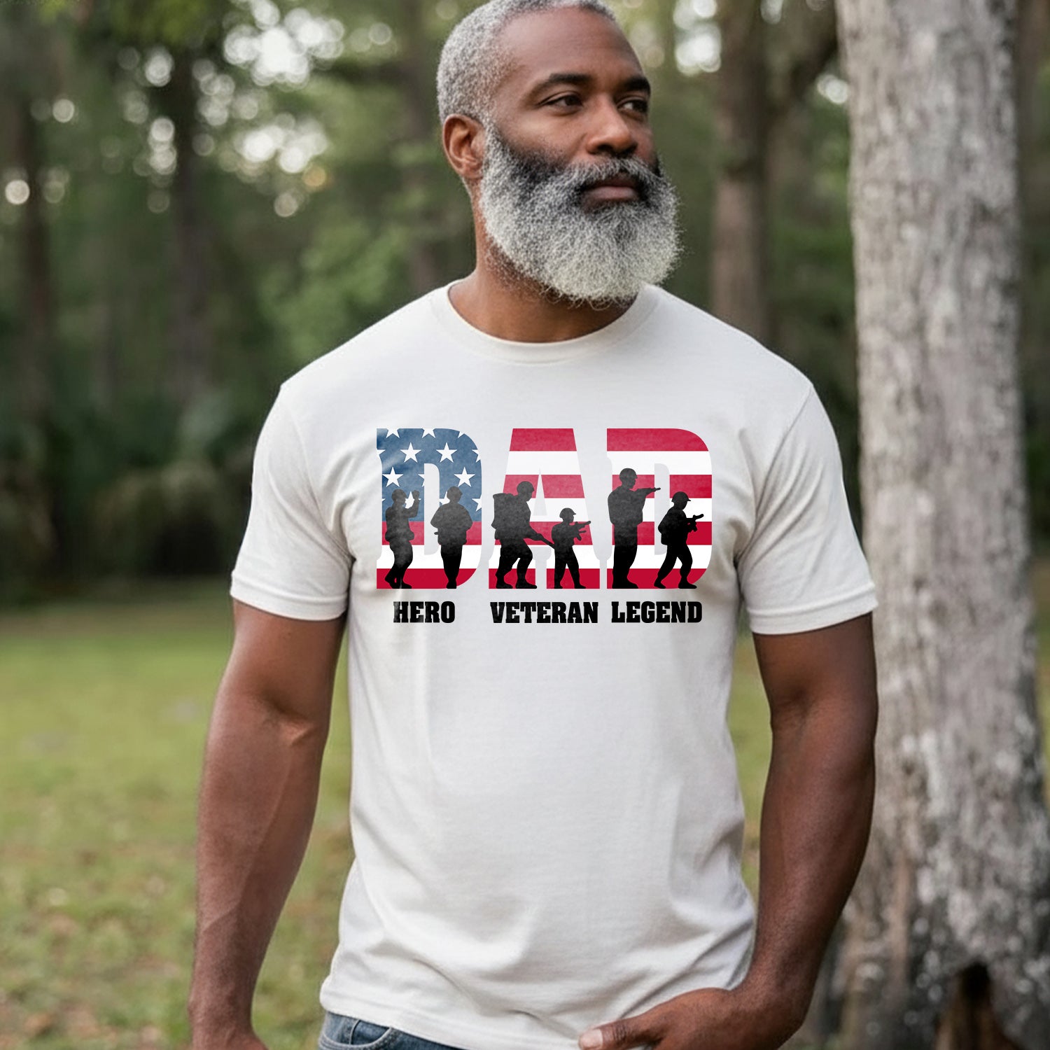 Dad Hero Veteran Legend Proud US Military T-Shirt Secondary image