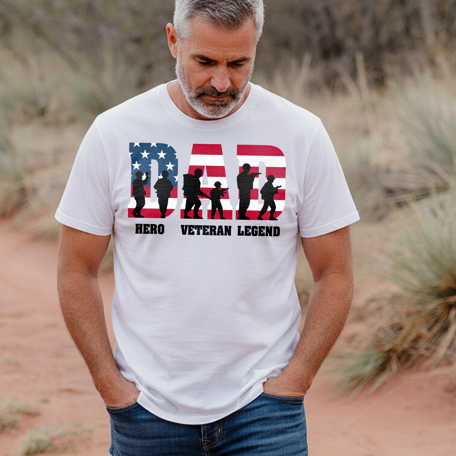 Dad Hero Veteran Legend Proud US Military T-Shirt