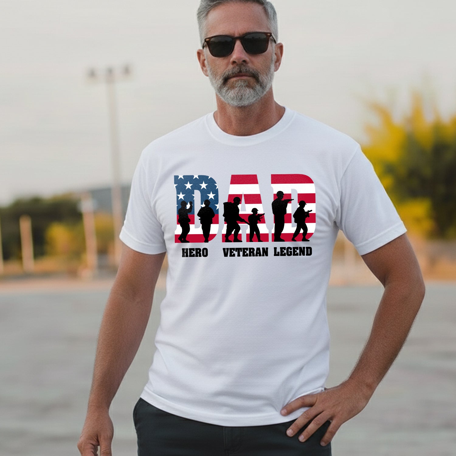 Dad Hero Veteran Legend Proud US Military T-Shirt