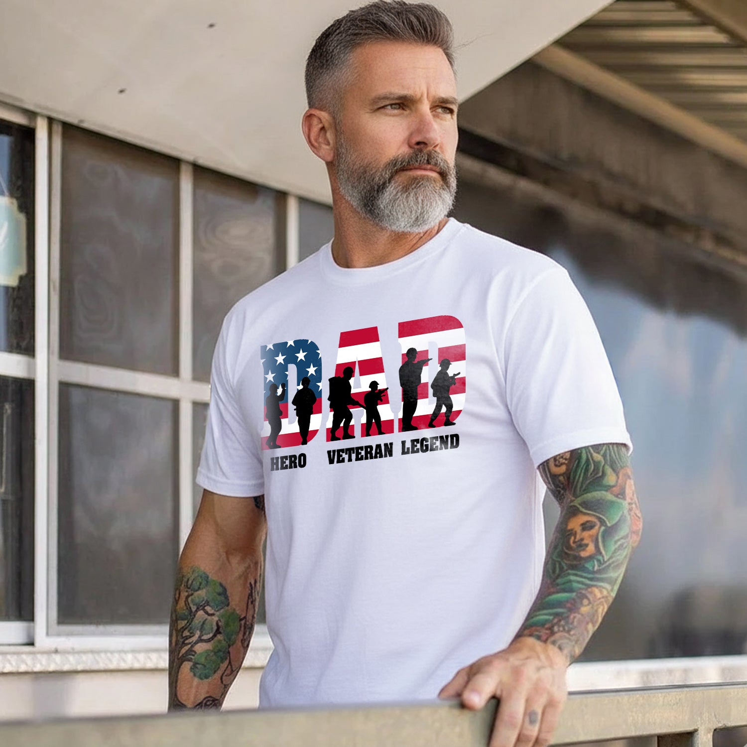 Dad Hero Veteran Legend Proud US Military T-Shirt