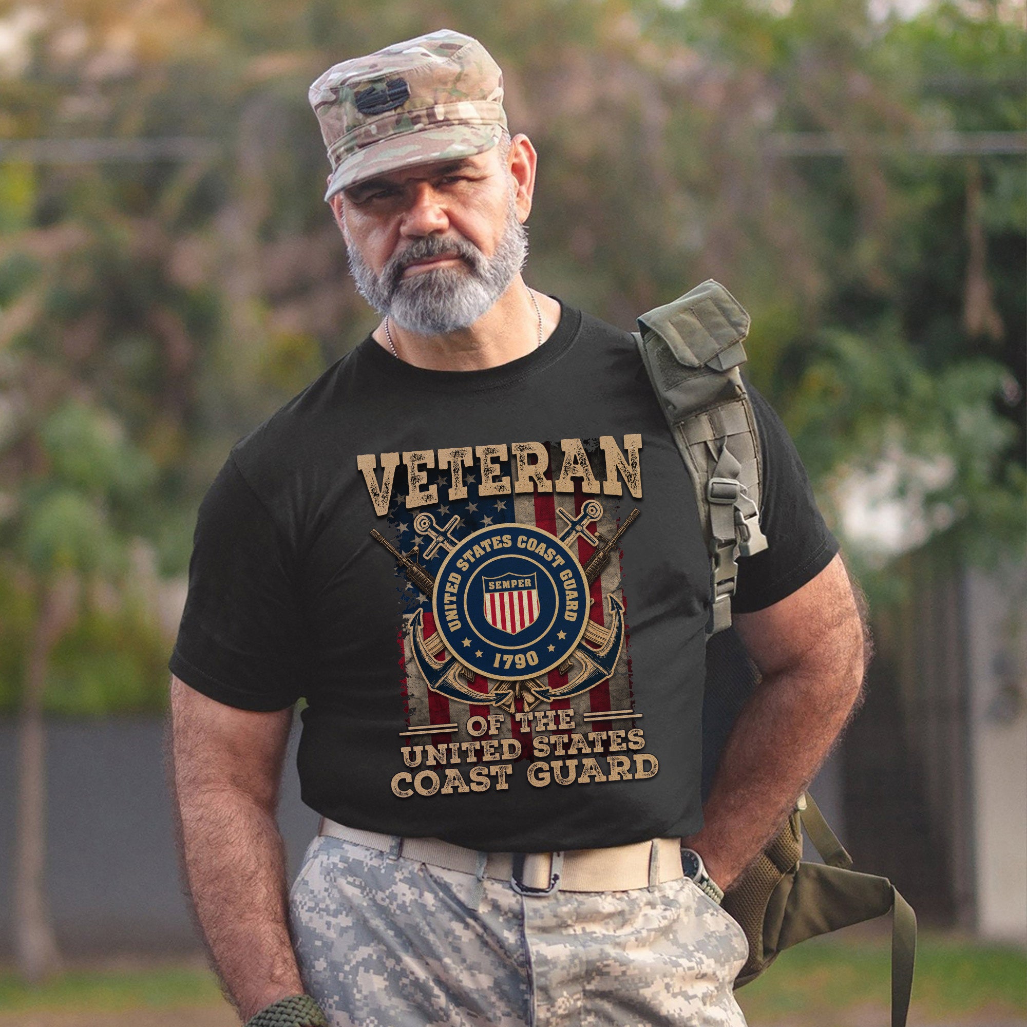 Veteran of the United States Coast Guard Proud US Military Patriotic Service T-Shirt